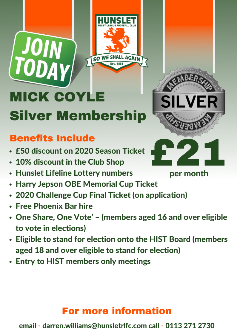 Mick Coyle - Silver membership